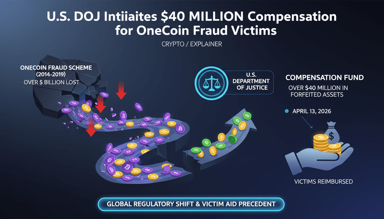 U.S. DOJ Initiates $40 Million Compensation for OneCoin Fraud Victims