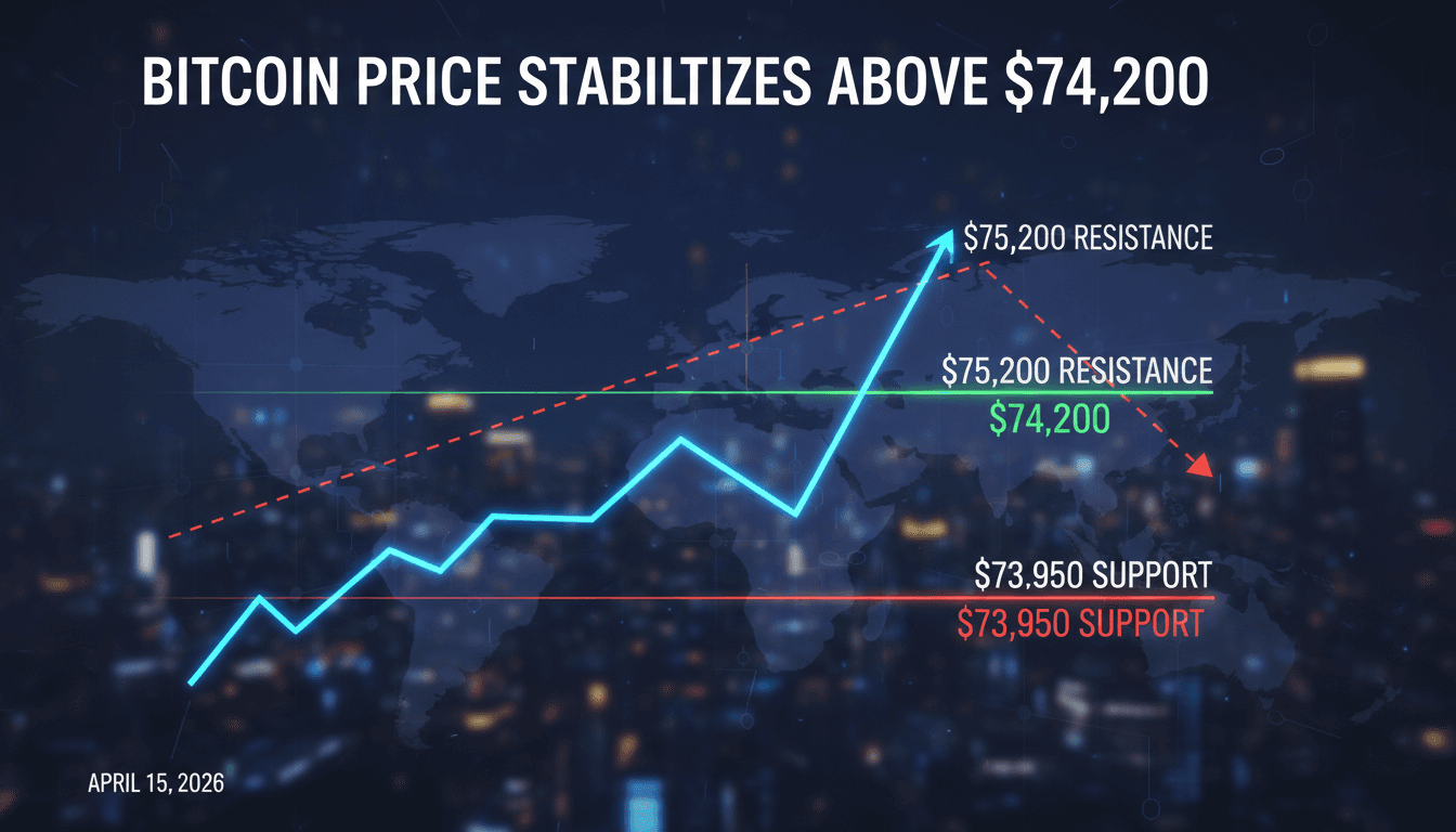 Bitcoin Price Stabilizes Above $74,200 After Recent Surge