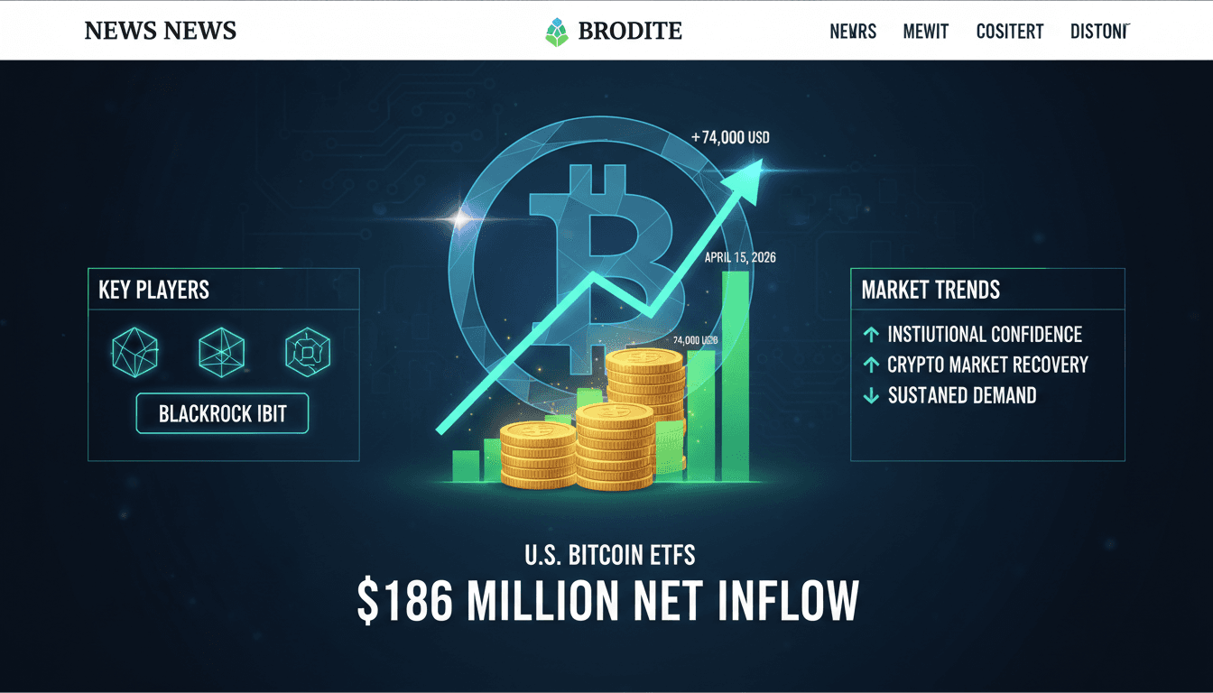 U.S. Bitcoin ETFs See $186 Million in Net Inflows as Market Rally Continues