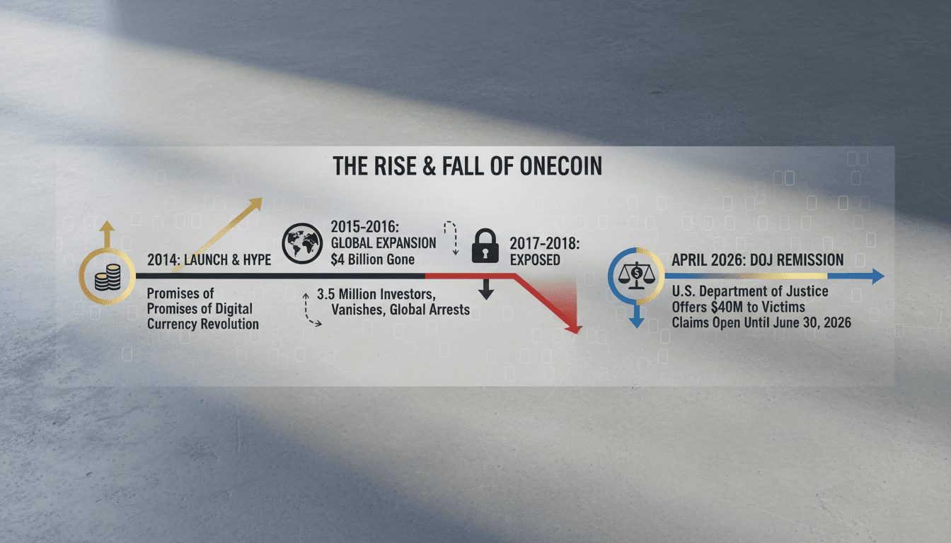 U.S. DOJ Initiates $40 Million Remission Program for OneCoin Fraud Victims