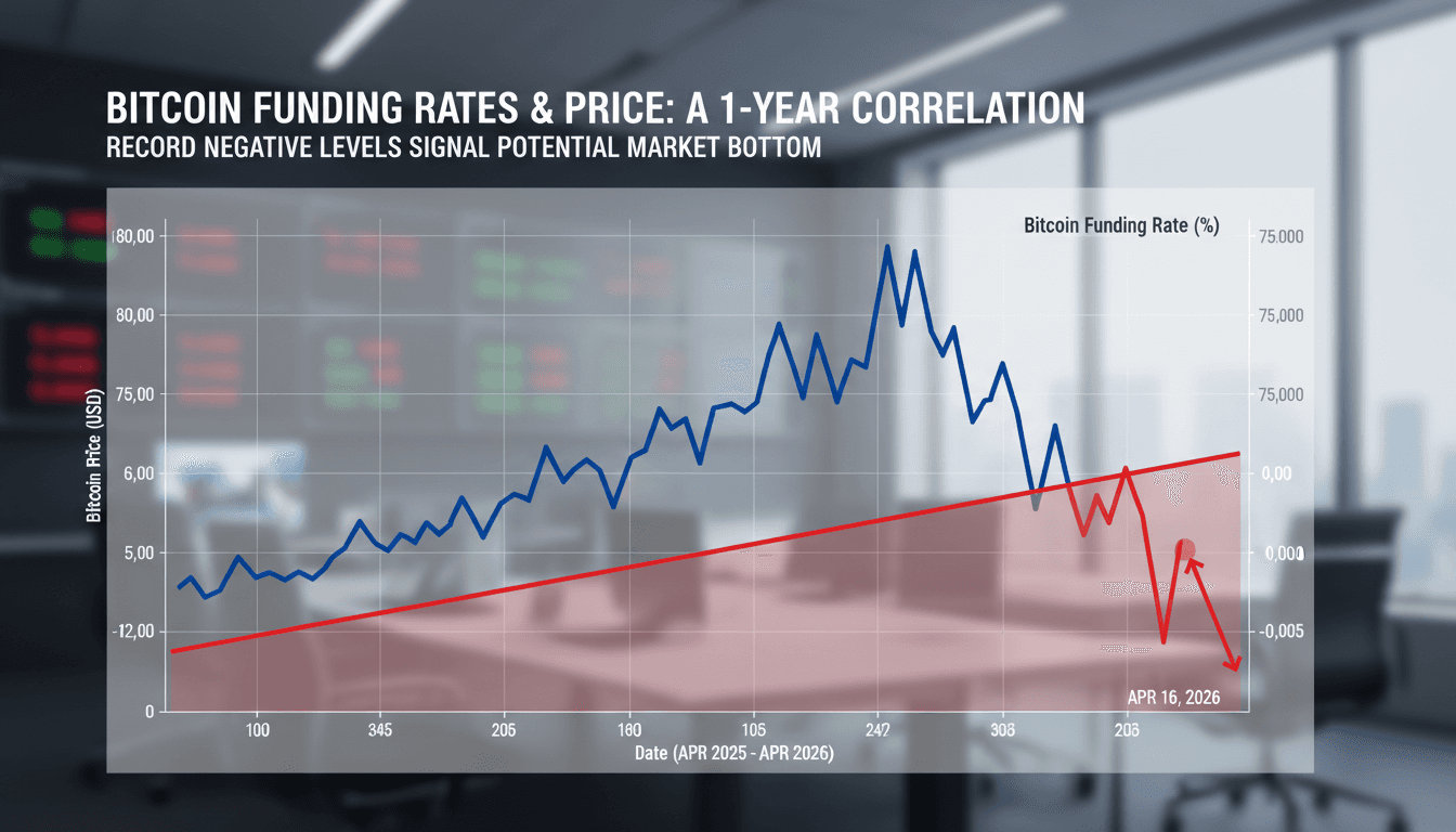 Bitcoin funding rates reach record negative levels signaling potential market bottom