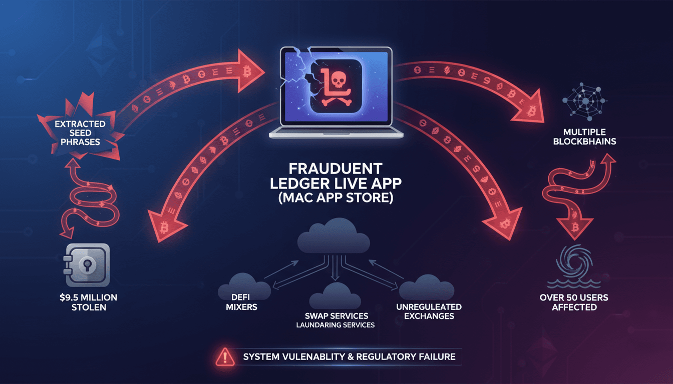 Counterfeit Ledger Live App on Apple Mac App Store Leads to $9.5 Million Cryptocurrency Theft