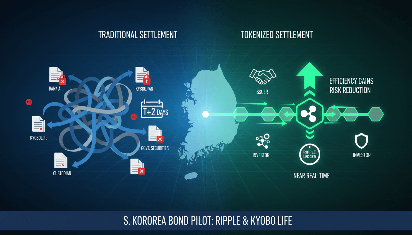 Ripple and Kyobo Life Insurance Initiate Pilot for Tokenized Government Bond Settlement in South Korea