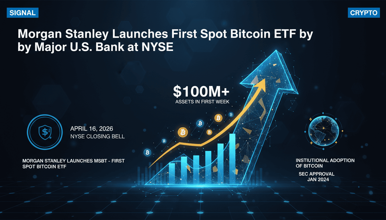 Morgan Stanley Launches First Spot Bitcoin ETF by Major U.S. Bank at NYSE