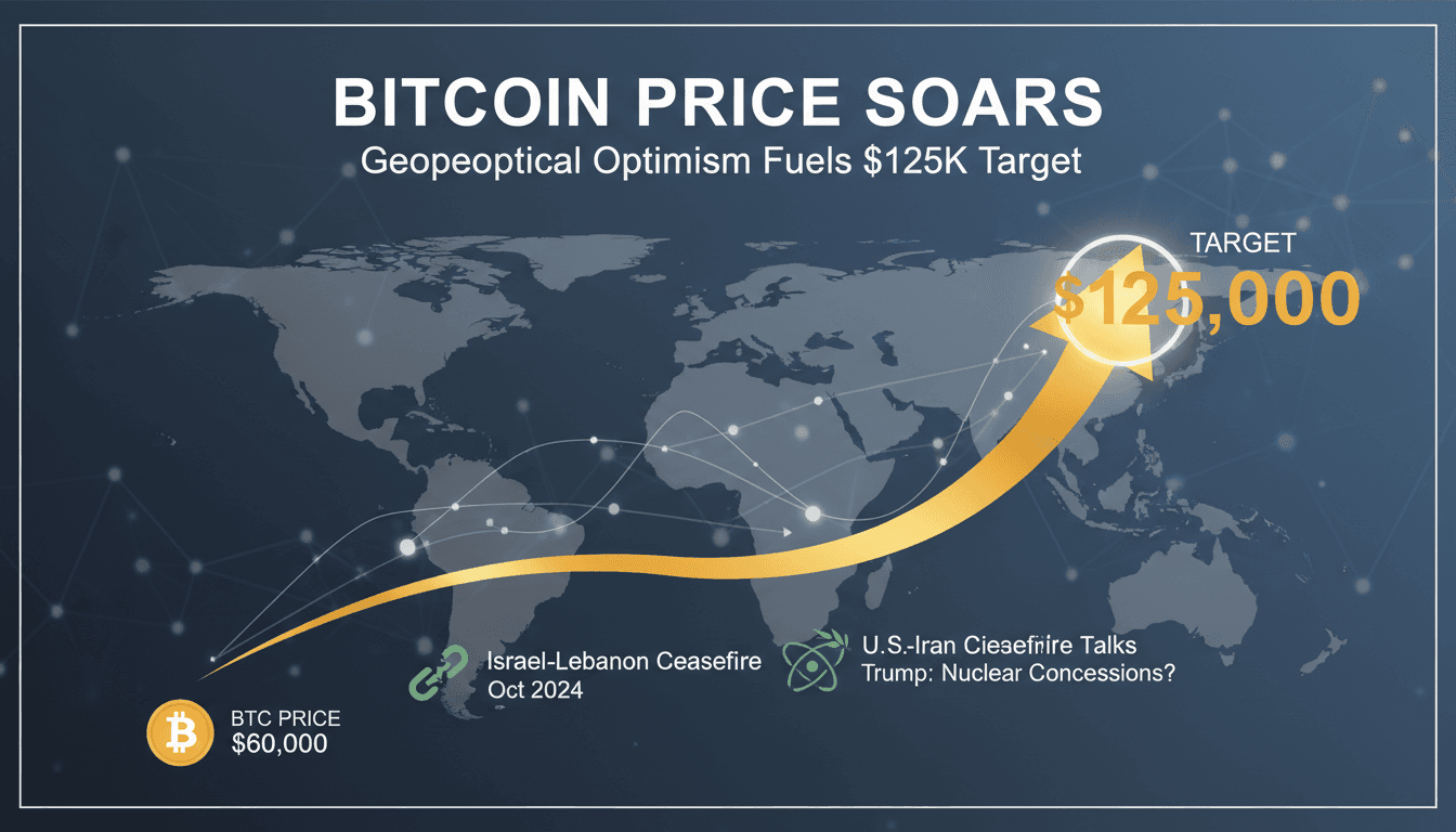 Bitcoin Price Target Rises to $125,000 Amid U.S.-Iran Ceasefire Optimism