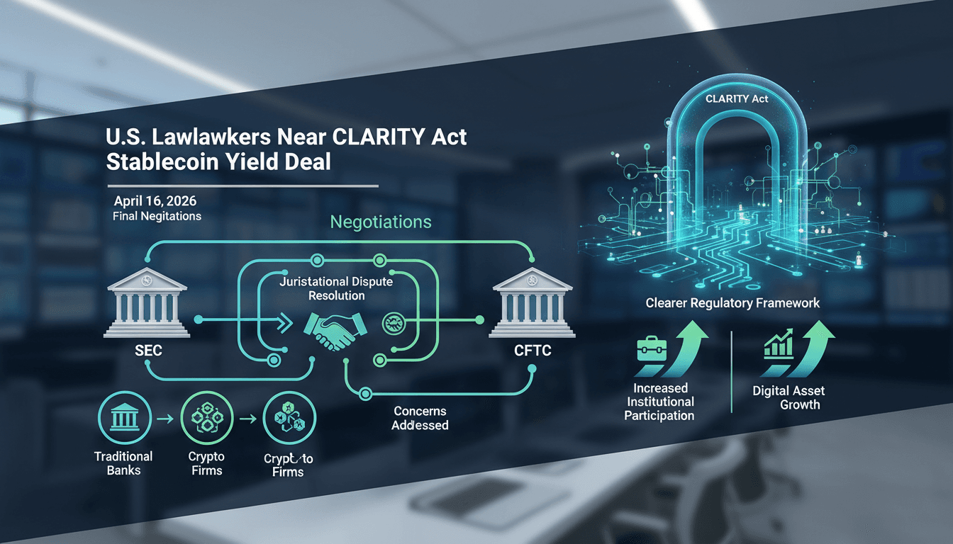 U.S. Lawmakers Near Final Agreement on CLARITY Act Stablecoin Yield Provisions