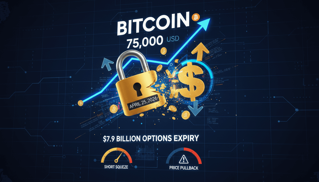 Bitcoin Faces $7.9 Billion Options Expiry with Price Near $75,000