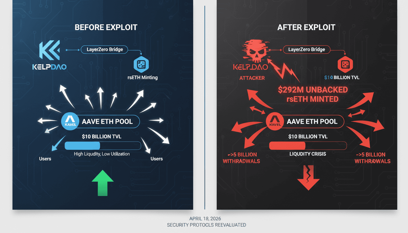 KelpDAO exploit leads to Aave liquidity crisis and $6 billion TVL drop