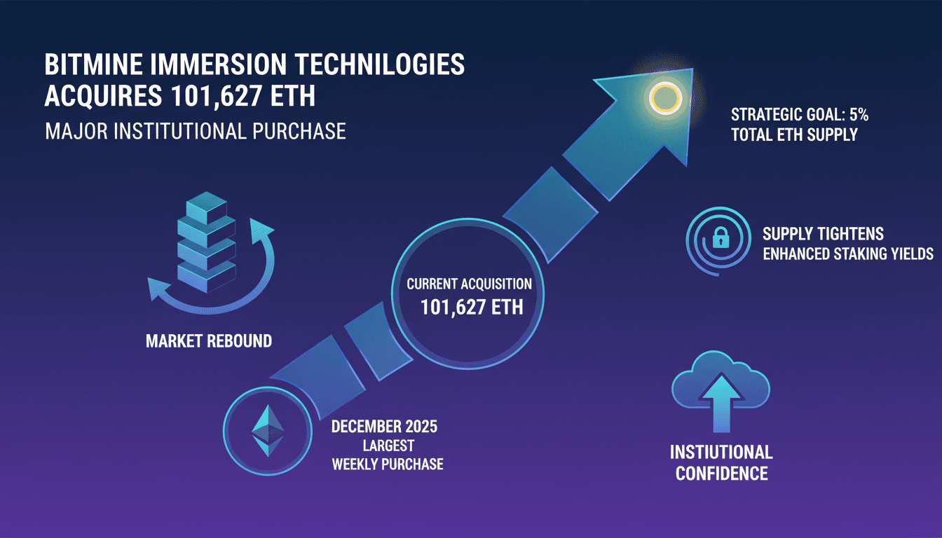 Bitmine Immersion Technologies Acquires 101,627 ETH in Major Institutional Purchase