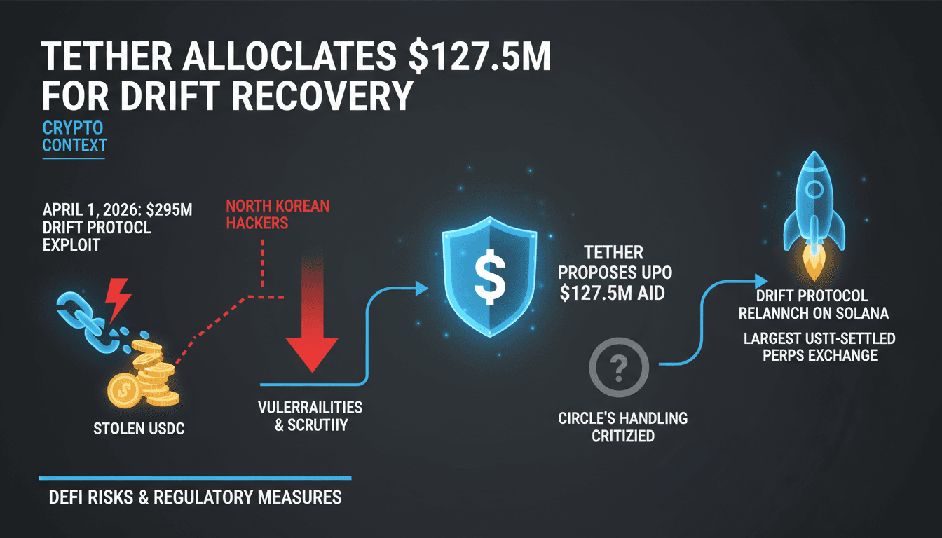 Tether Allocates $127.5 Million for Drift Protocol Recovery After $295 Million Exploit