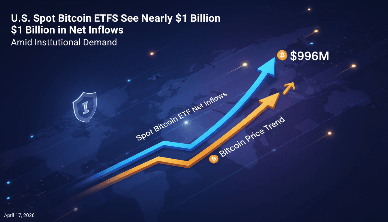 U.S. Spot Bitcoin ETFs See Nearly $1 Billion in Net Inflows Amid Institutional Demand