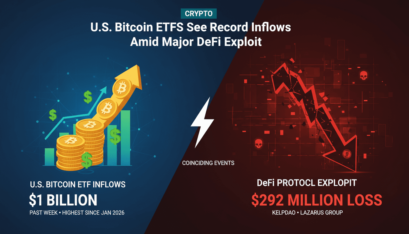 U.S. Bitcoin ETFs See Record Inflows Amid Major DeFi Exploit