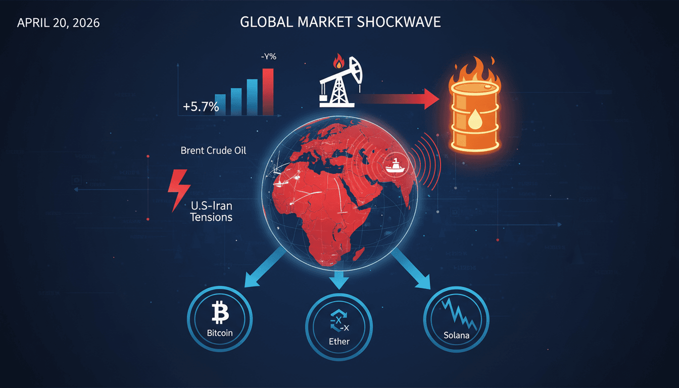 Cryptocurrency Prices Fall as Oil Surges Amid U.S.-Iran Tensions