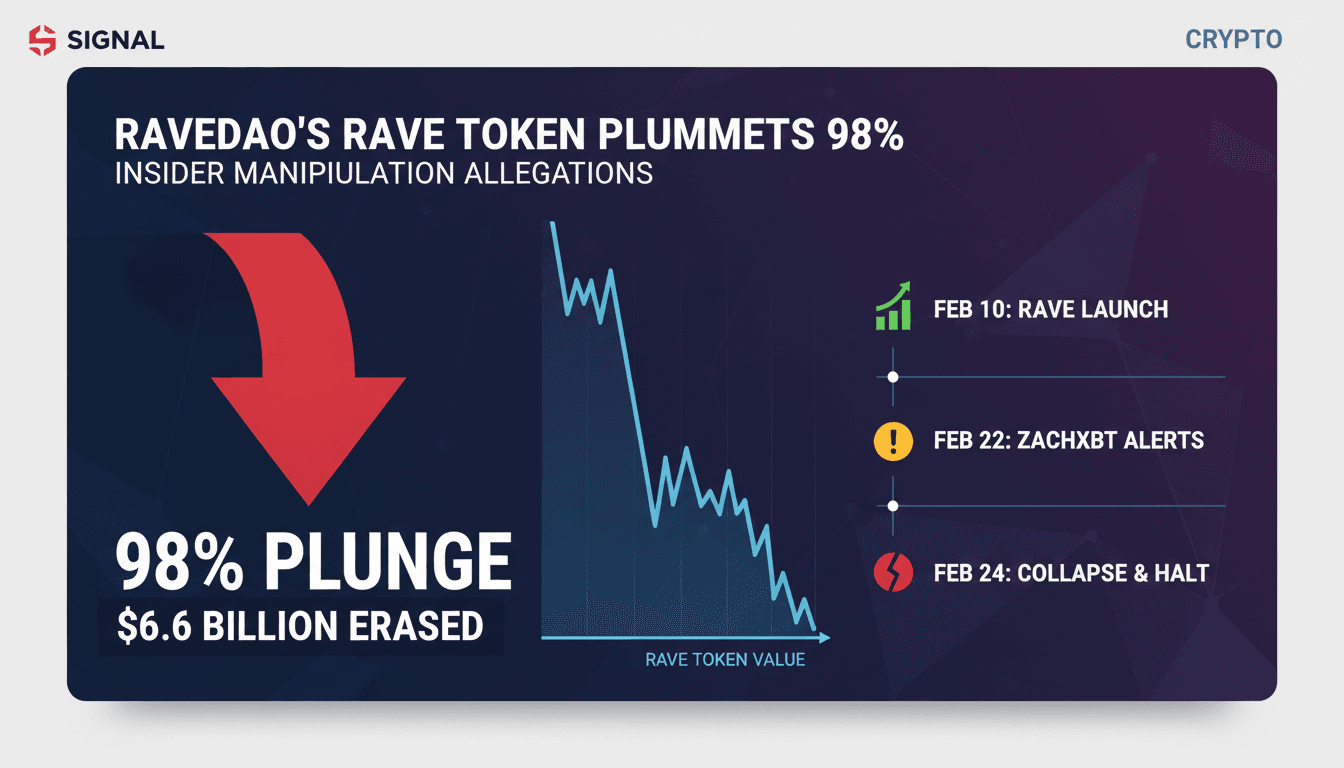 RaveDAO's RAVE Token Plummets 98% Following Insider Manipulation Allegations