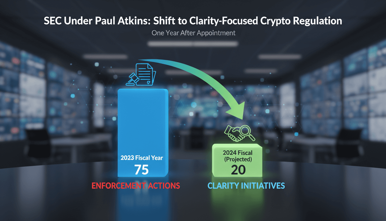 SEC Under Paul Atkins Shifts to Clarity-Focused Crypto Regulation One Year After Appointment
