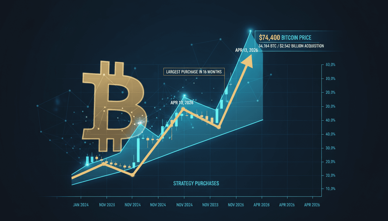 Strategy Acquires 34,164 Bitcoin for $2.542 Billion in Largest Purchase Since November 2024