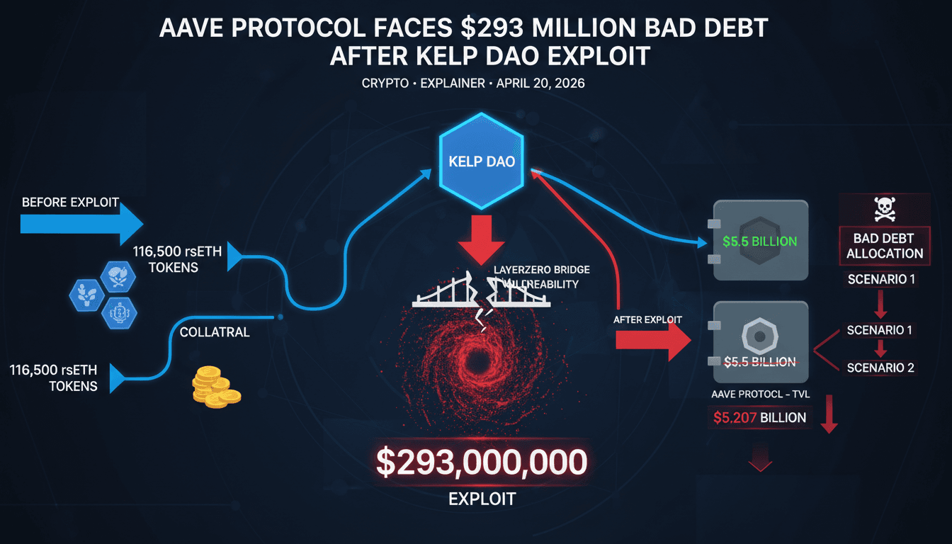 Aave Protocol Faces $293 Million Bad Debt After Kelp DAO Exploit