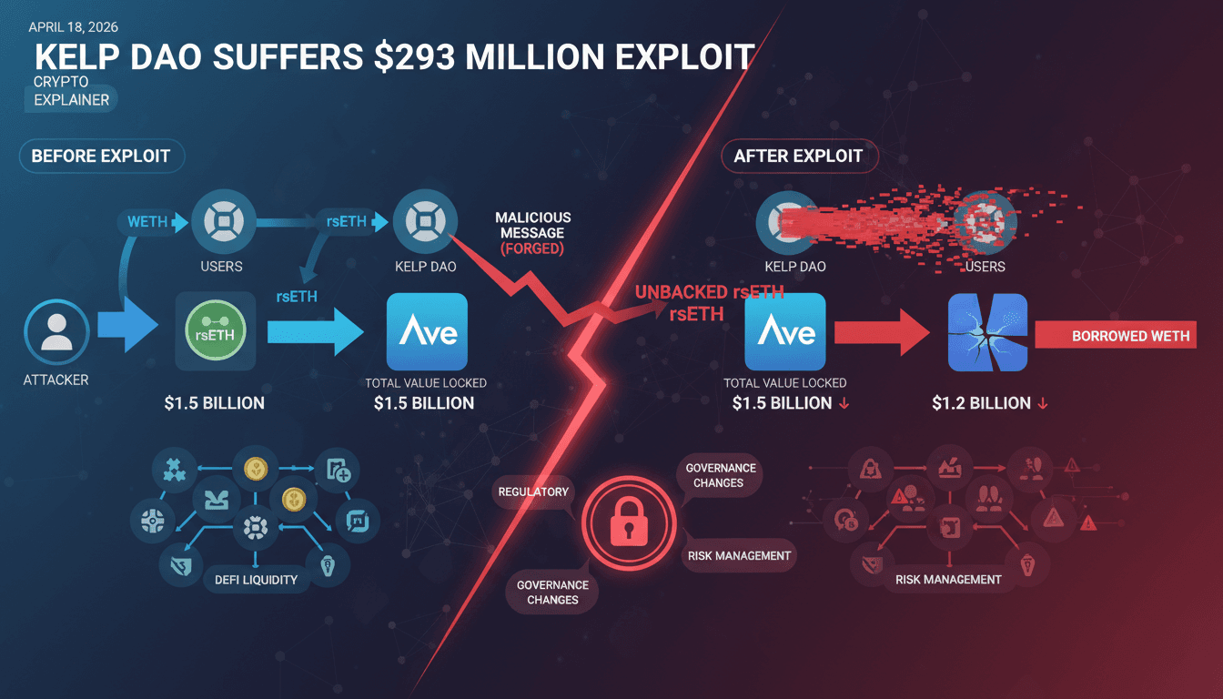 Kelp DAO suffers $293 million exploit impacting DeFi liquidity and Aave's stability