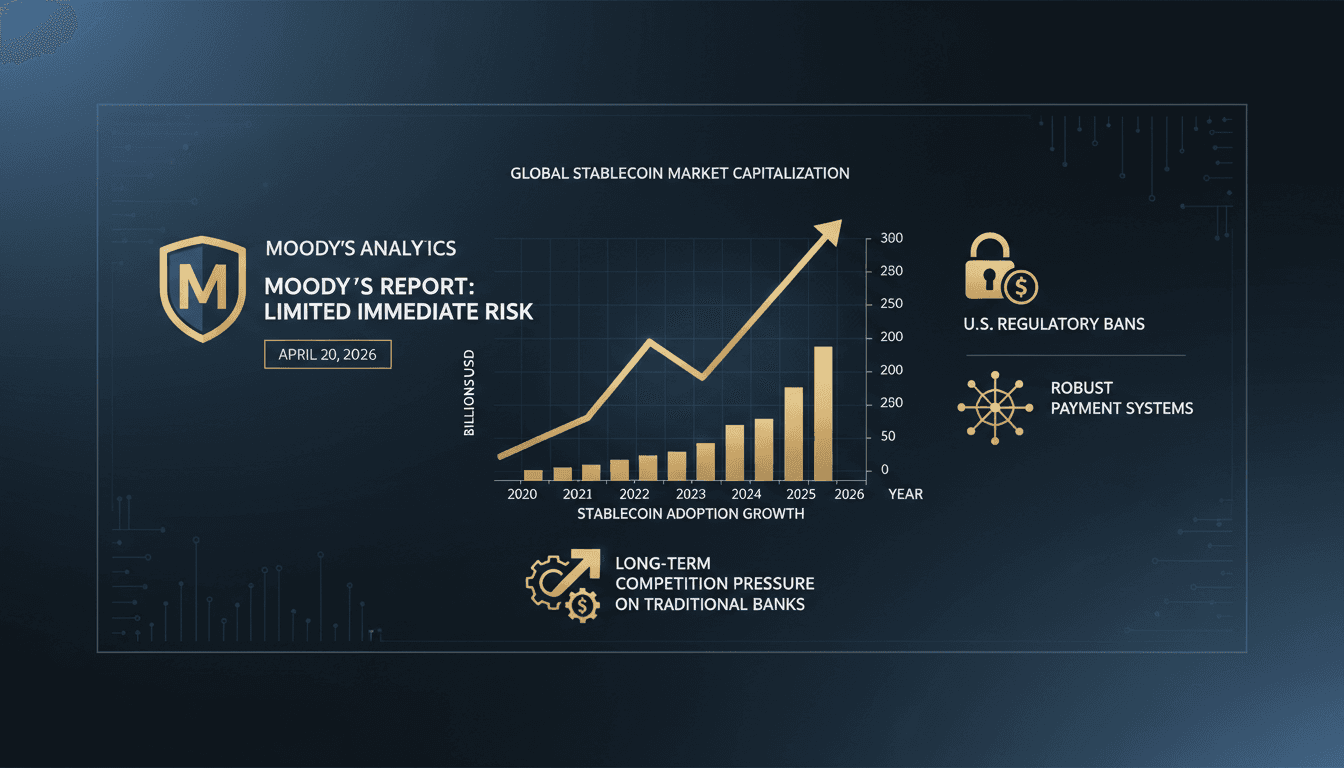 Moody's Reports Stablecoins Present Limited Immediate Risk to Banking Sector