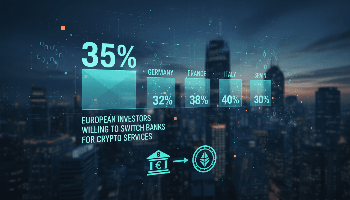 35% of European Investors Consider Switching Banks for Better Cryptocurrency Services