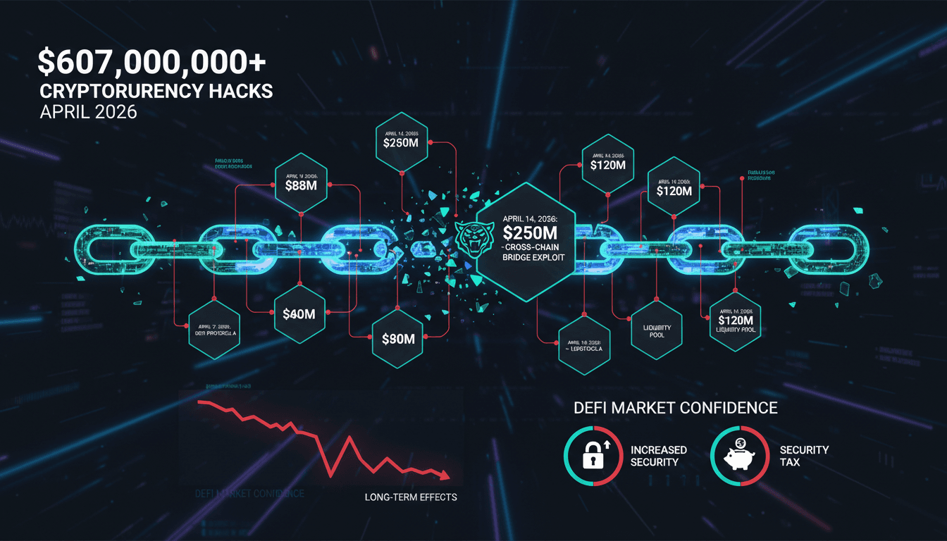 Cryptocurrency Hacks Surpass $607 Million in April 2026