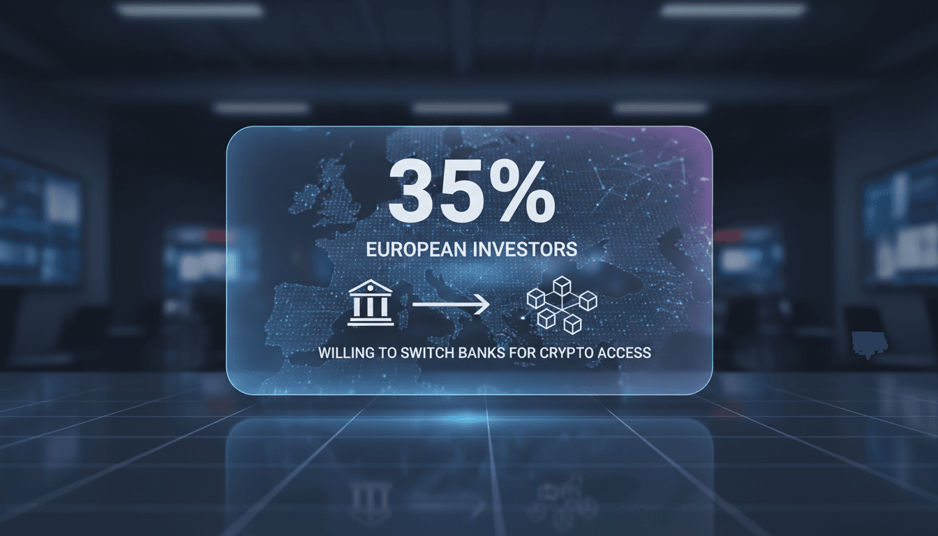 35% of European Investors Consider Switching Banks for Cryptocurrency Access