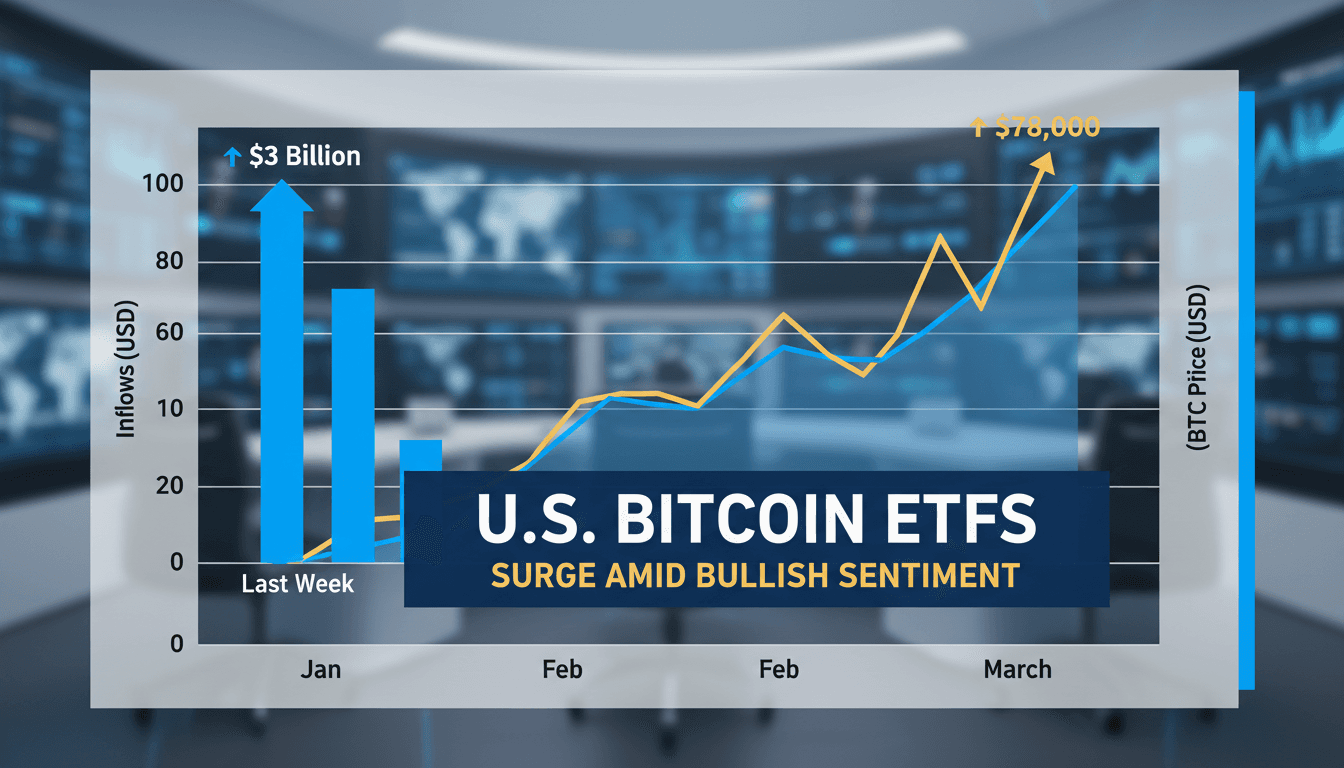 U.S. Bitcoin ETFs see nearly $1 billion in inflows amid bullish market sentiment