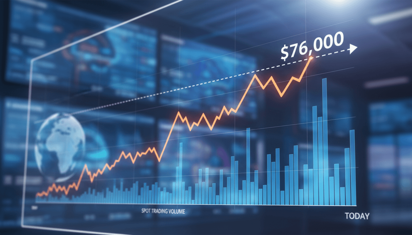 Bitcoin Surpasses $76,000 Amid Increased Spot Trading Activity