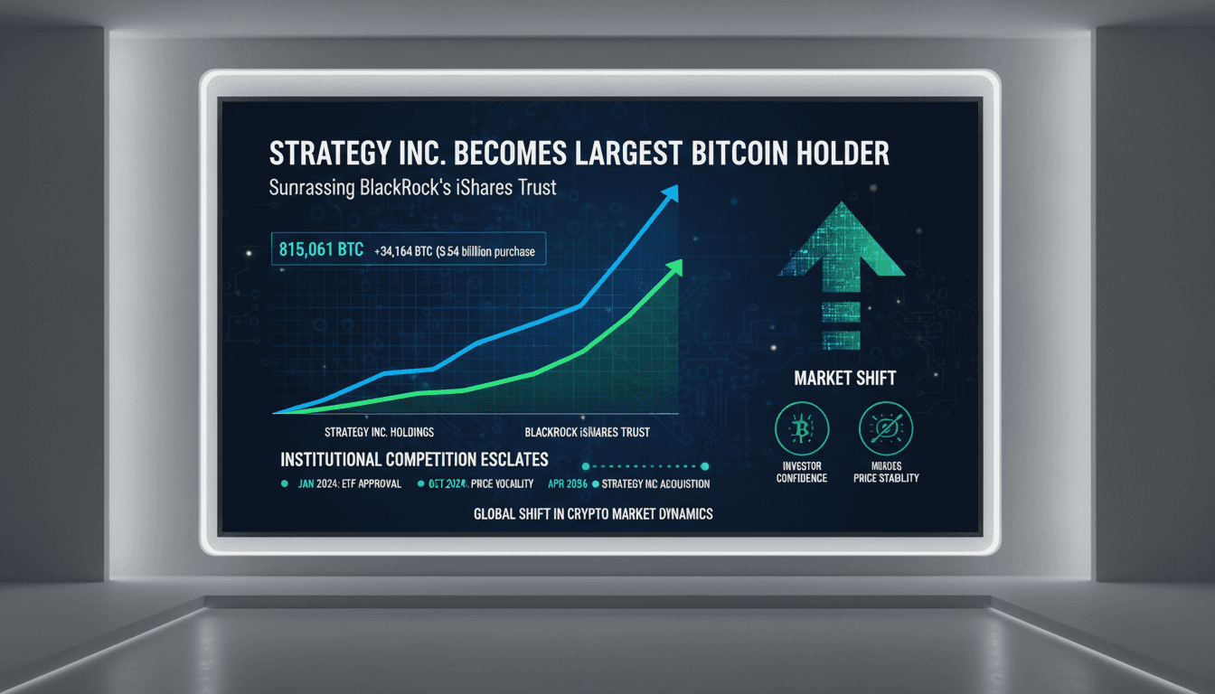 Strategy Inc. Becomes Largest Bitcoin Holder Surpassing BlackRock's iShares Trust