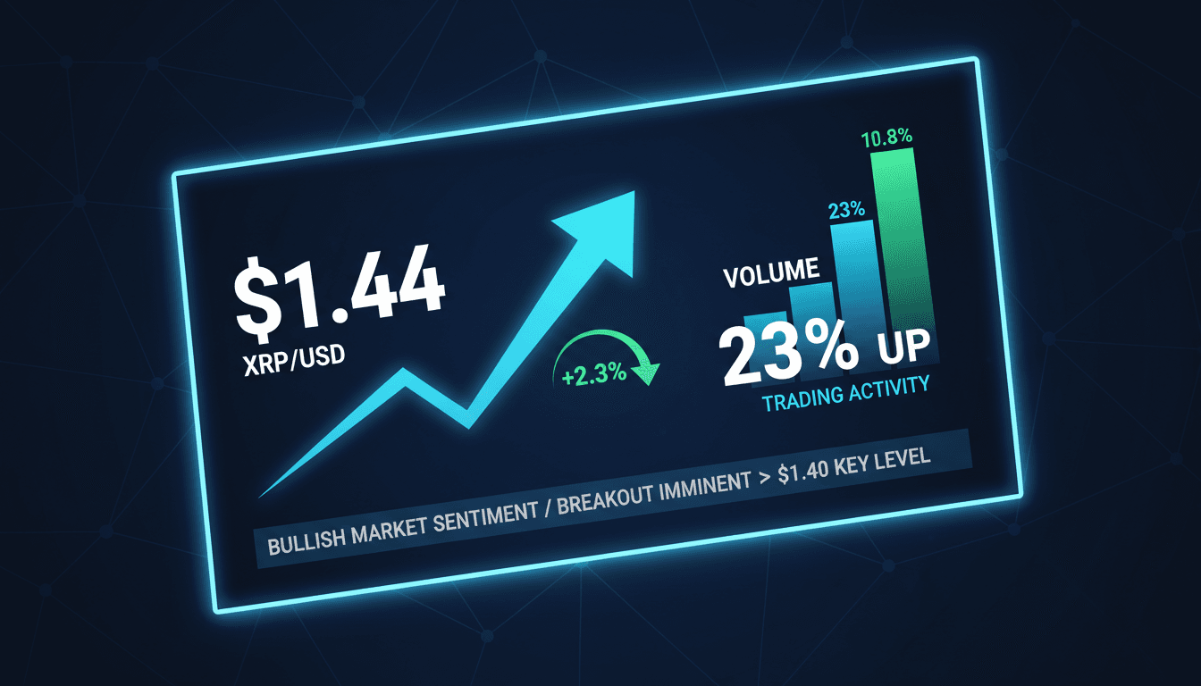 XRP price rises to $1.44 amid bullish market sentiment