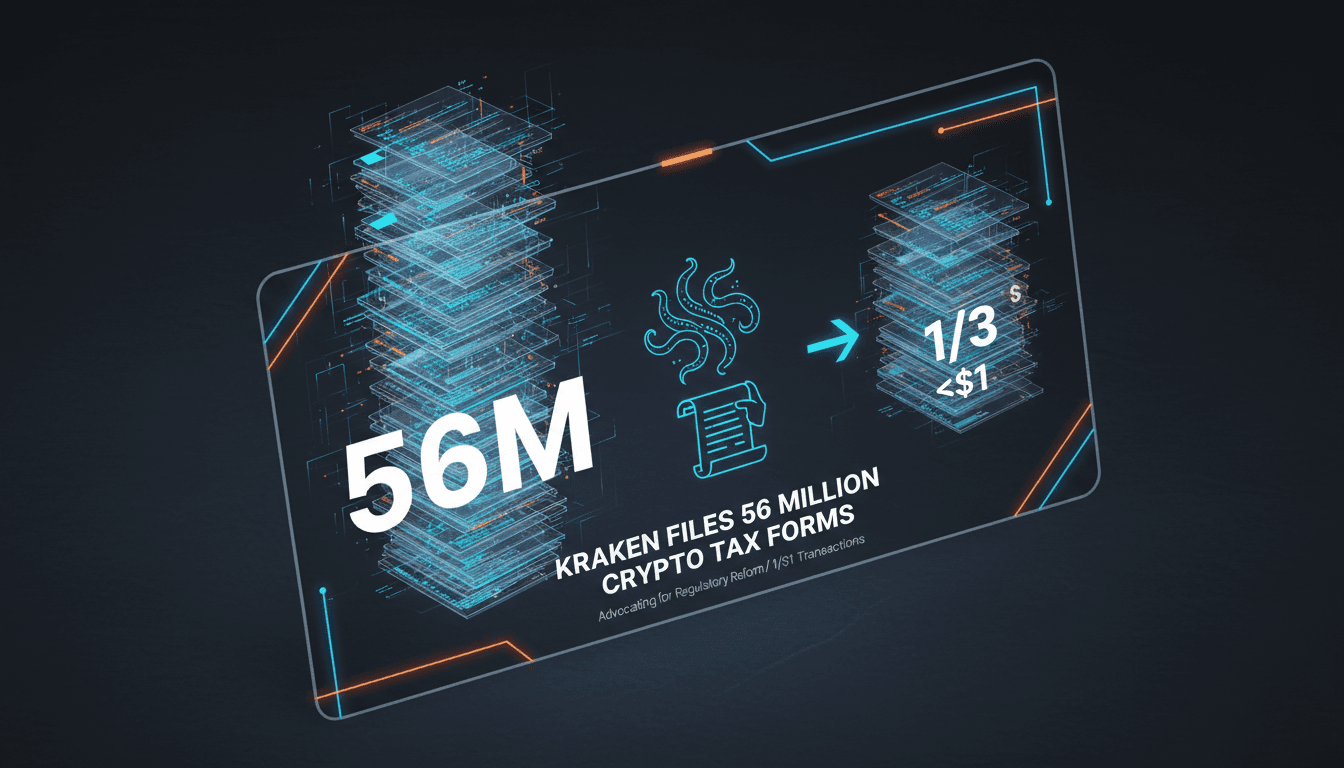 Kraken Files 56 Million Crypto Tax Forms Advocating for Regulatory Reform