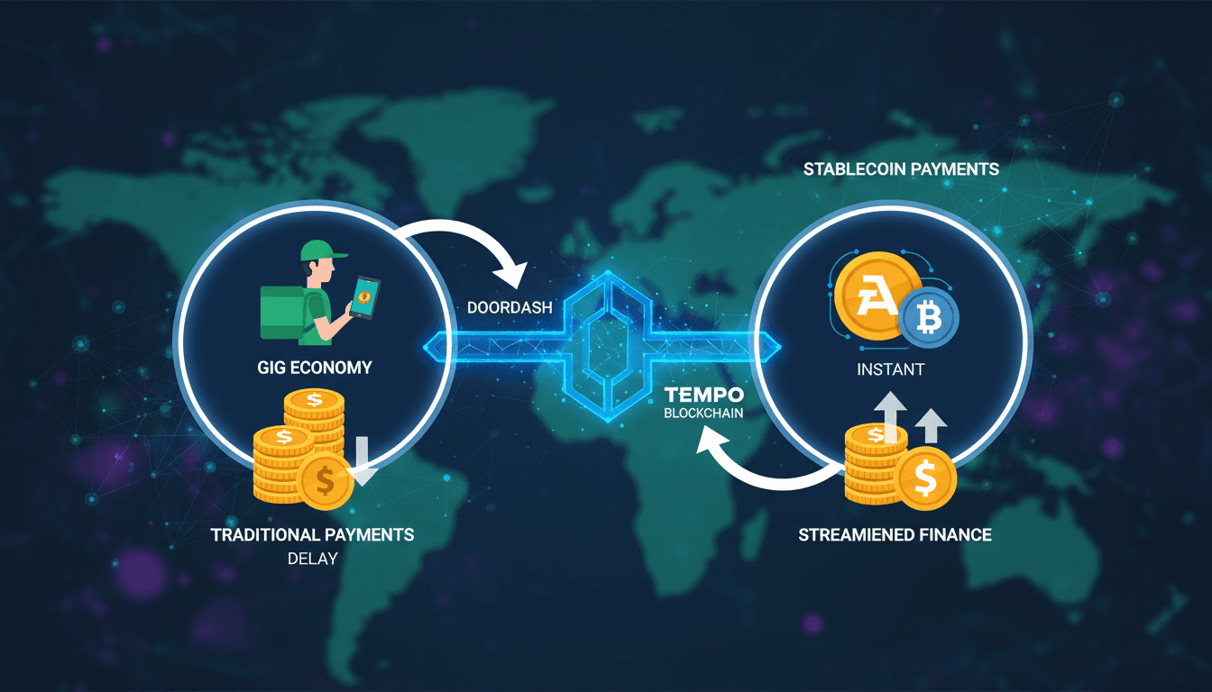 DoorDash integrates stablecoin payments for delivery drivers via Tempo blockchain