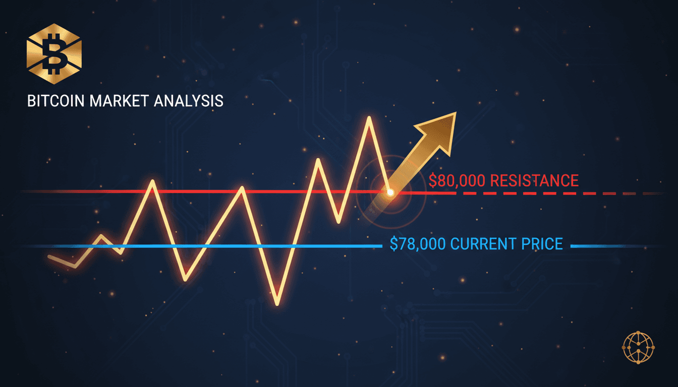 Bitcoin struggles to breach critical $80,000 resistance amid market volatility