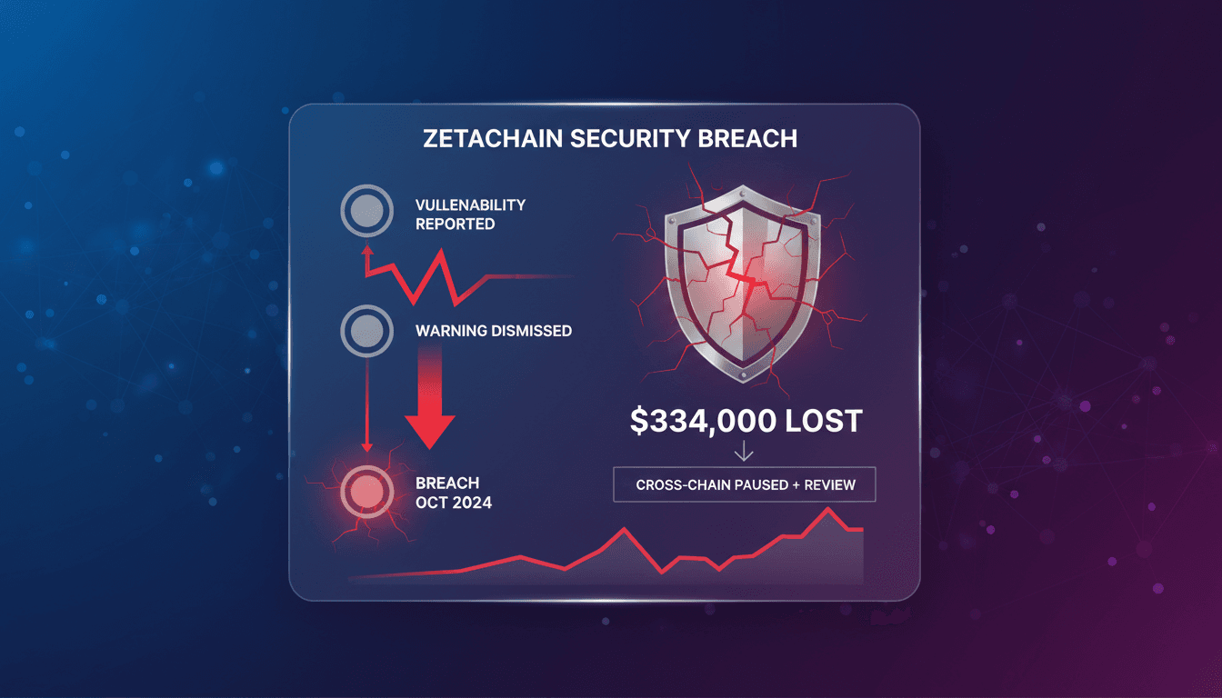 ZetaChain experiences $334,000 security breach linked to ignored vulnerability