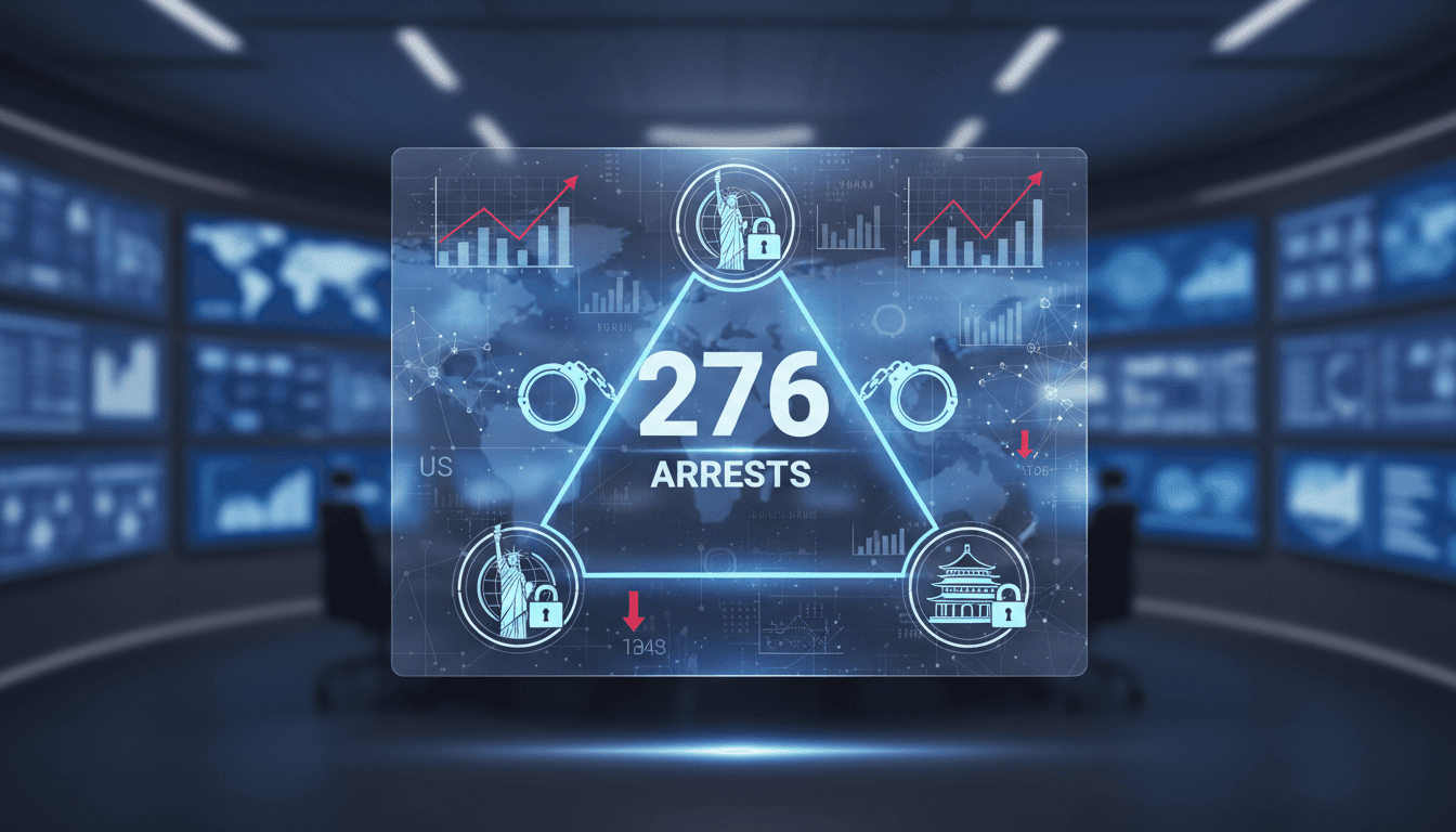 Global crackdown on cryptocurrency scams leads to 276 arrests