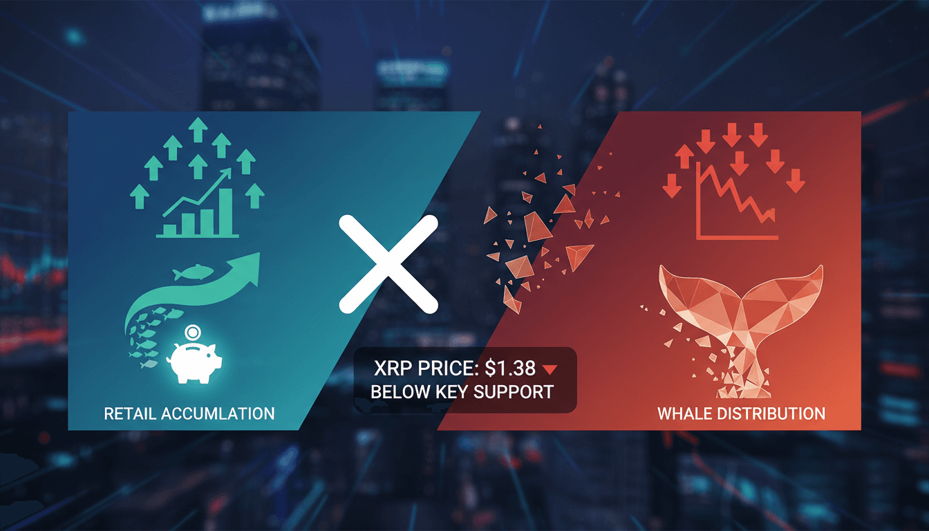 XRP price drops below key support levels amid mixed market sentiment