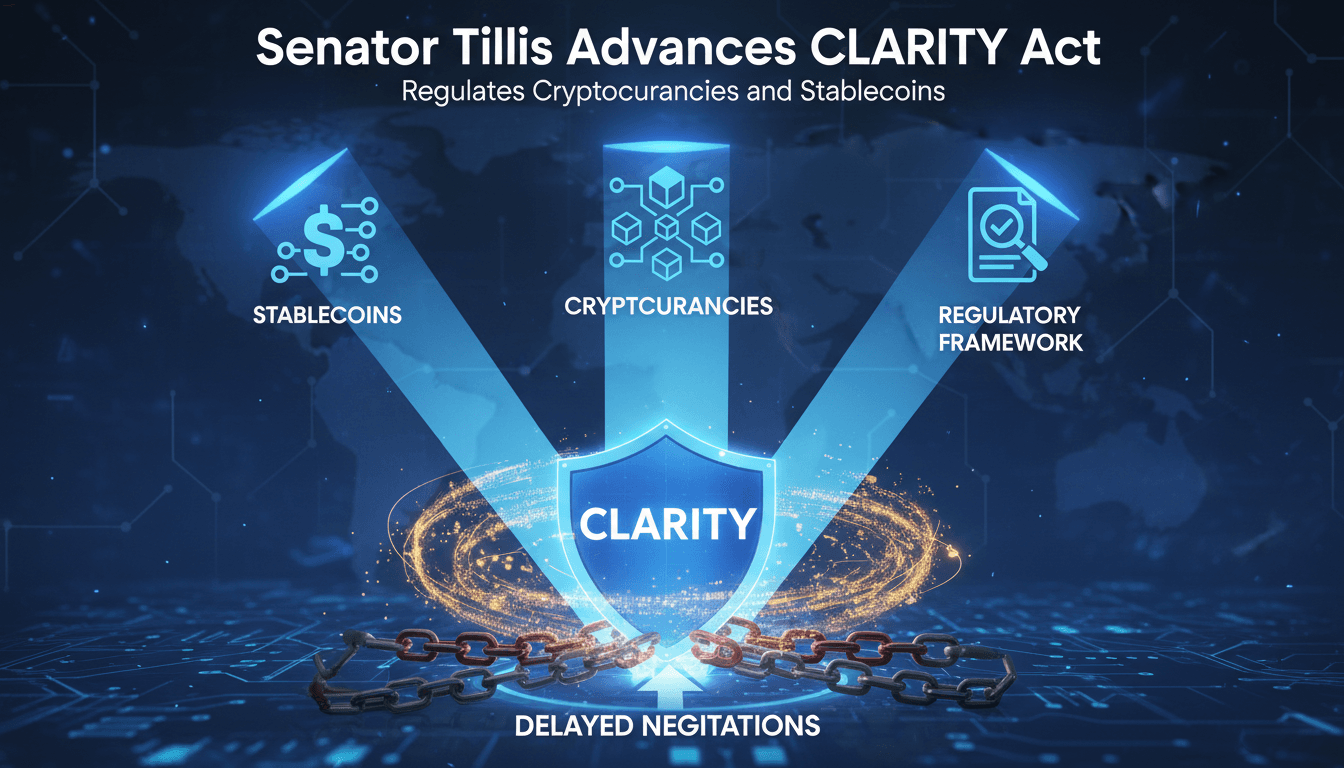 Senator Tillis Advances CLARITY Act to Regulate Cryptocurrencies and Stablecoins