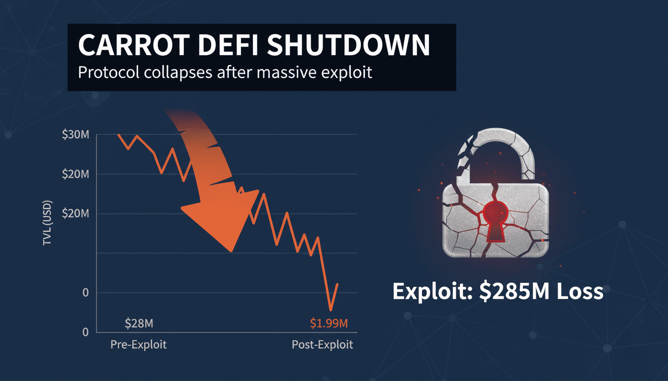 Carrot DeFi Protocol Shuts Down After $285 Million Exploit