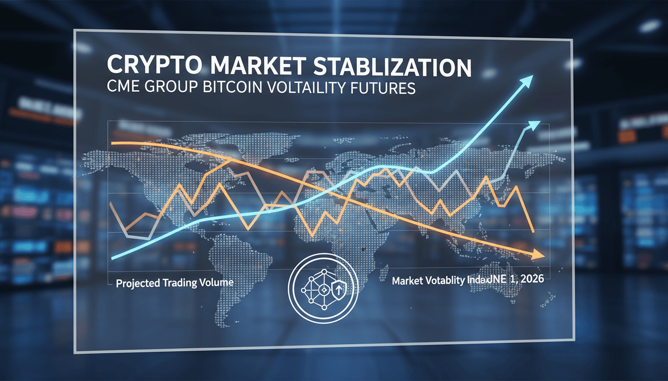Illustration of Bitcoin volatility futures launch by CME Group