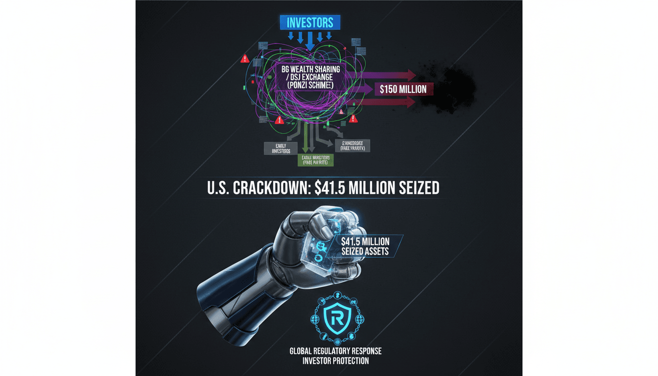 U.S. authorities seizing assets linked to a crypto Ponzi scheme