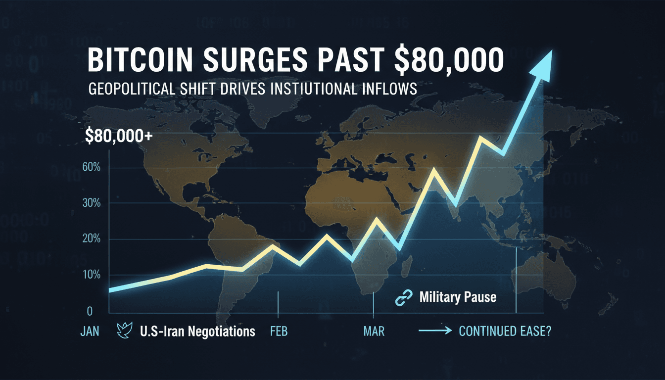 Bitcoin Surges Past $80,000 Amid U.S.-Iran Negotiations and Military Pause