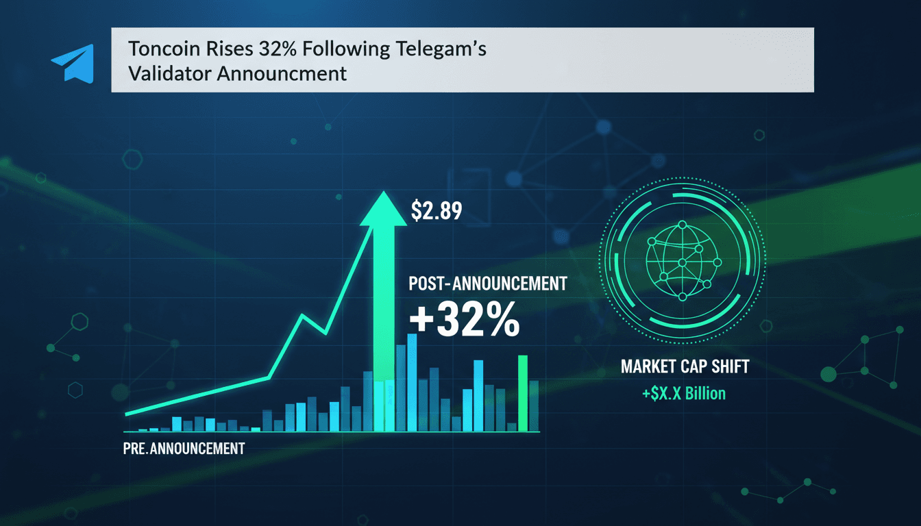 Toncoin Rises 32% Following Telegram's Validator Announcement
