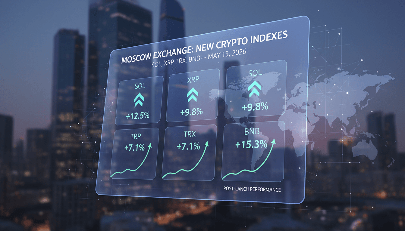 Moscow Exchange to Launch New Cryptocurrency Indexes for SOL, XRP, TRX, and BNB in 2026
