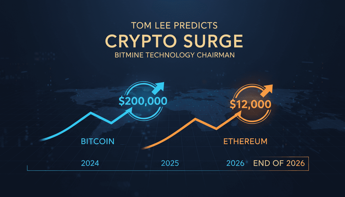 Tom Lee predicts Bitcoin and Ethereum price surges by end of 2026
