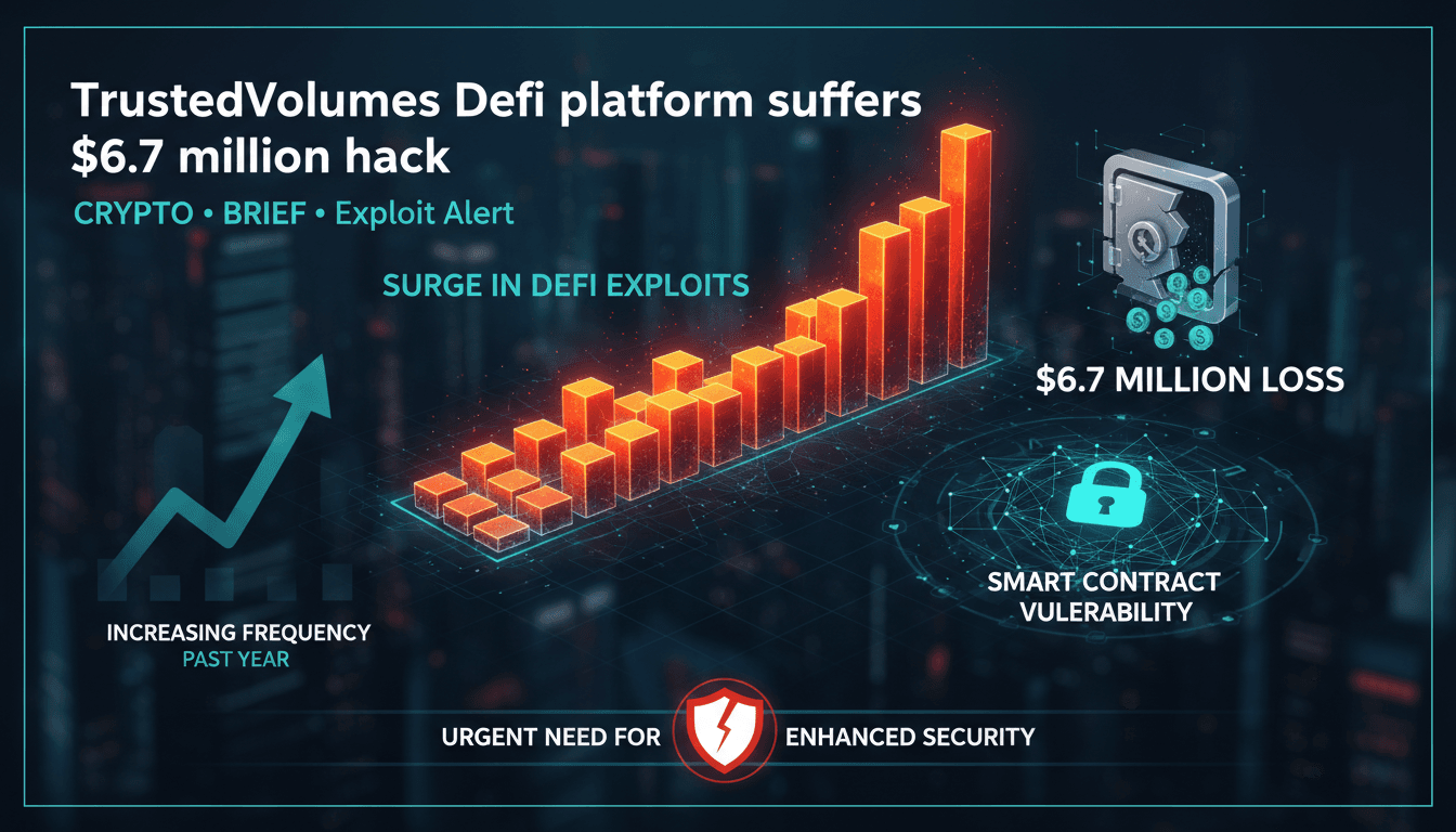 TrustedVolumes DeFi platform suffers $6.7 million hack due to smart contract vulnerability
