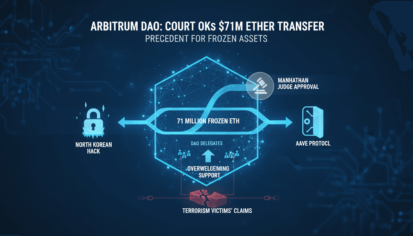 Arbitrum DAO court approval for transferring frozen Ether