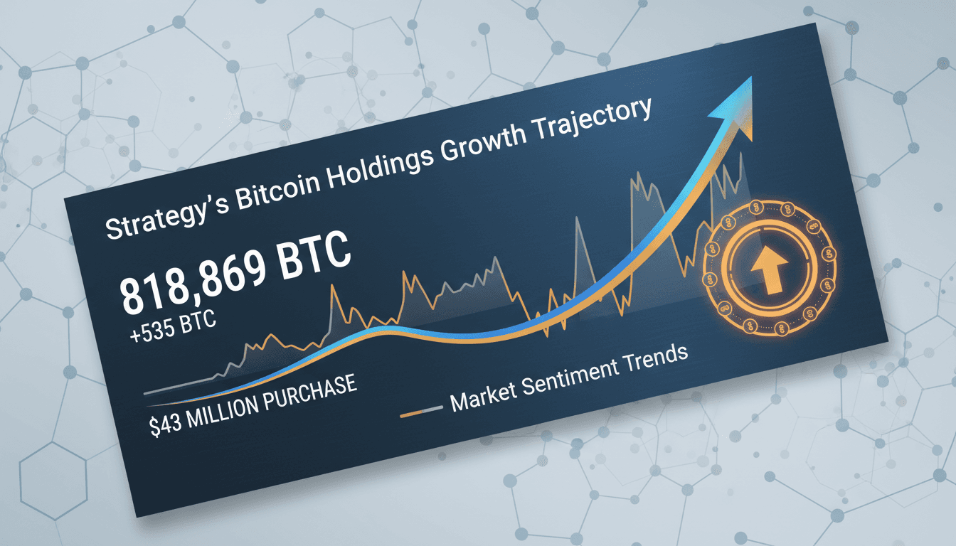 Strategy's Bitcoin holdings growth chart