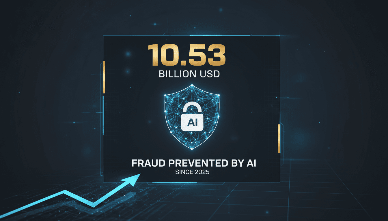 Infographic showing Binance's AI fraud prevention statistics