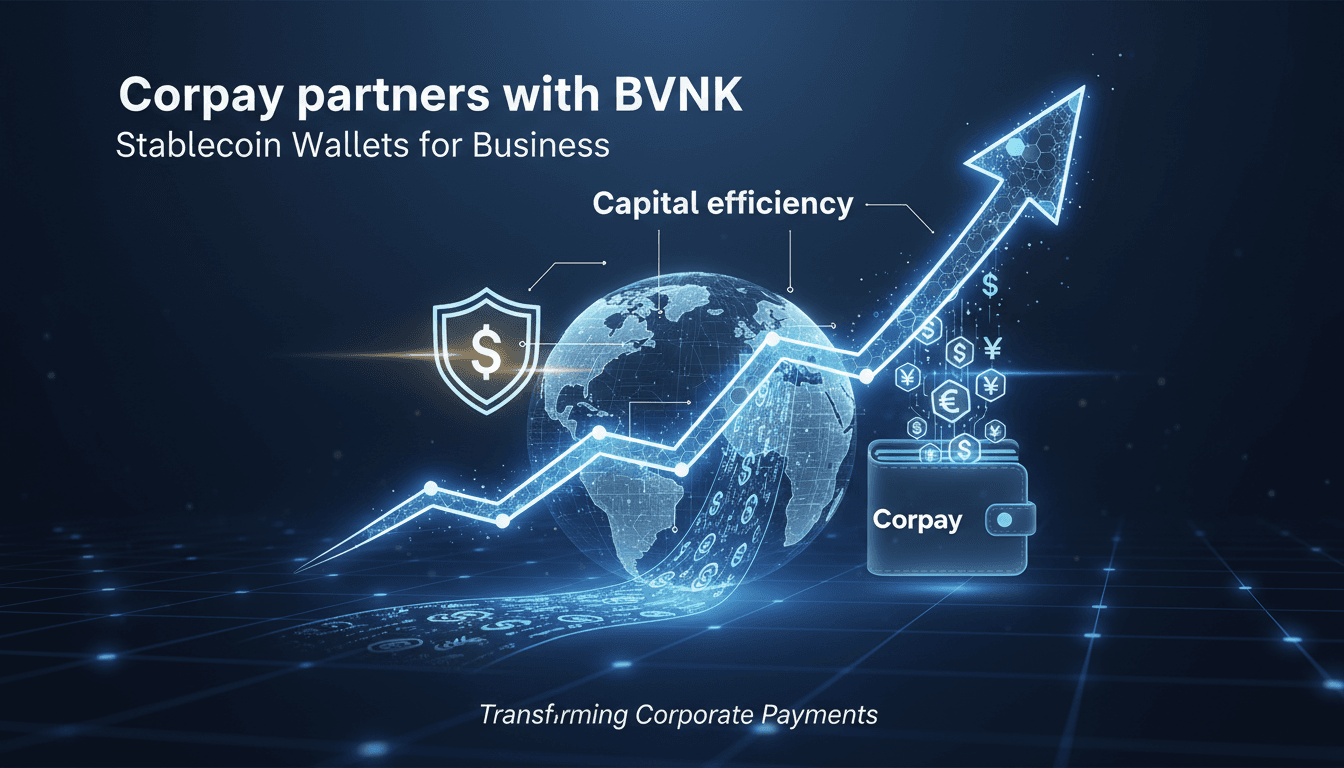 Corpay and BVNK partnership for stablecoin wallets in business finance.