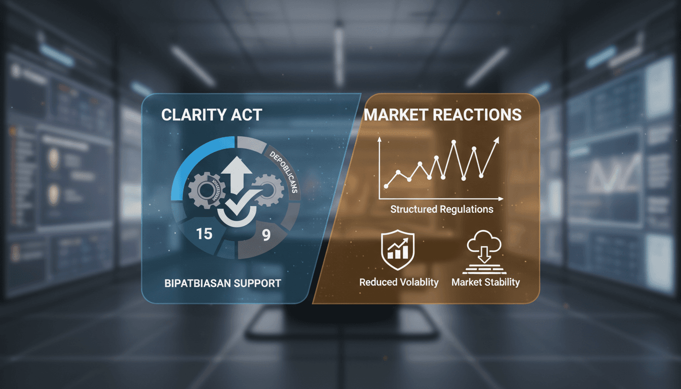 Senate Banking Committee members voting on the CLARITY Act